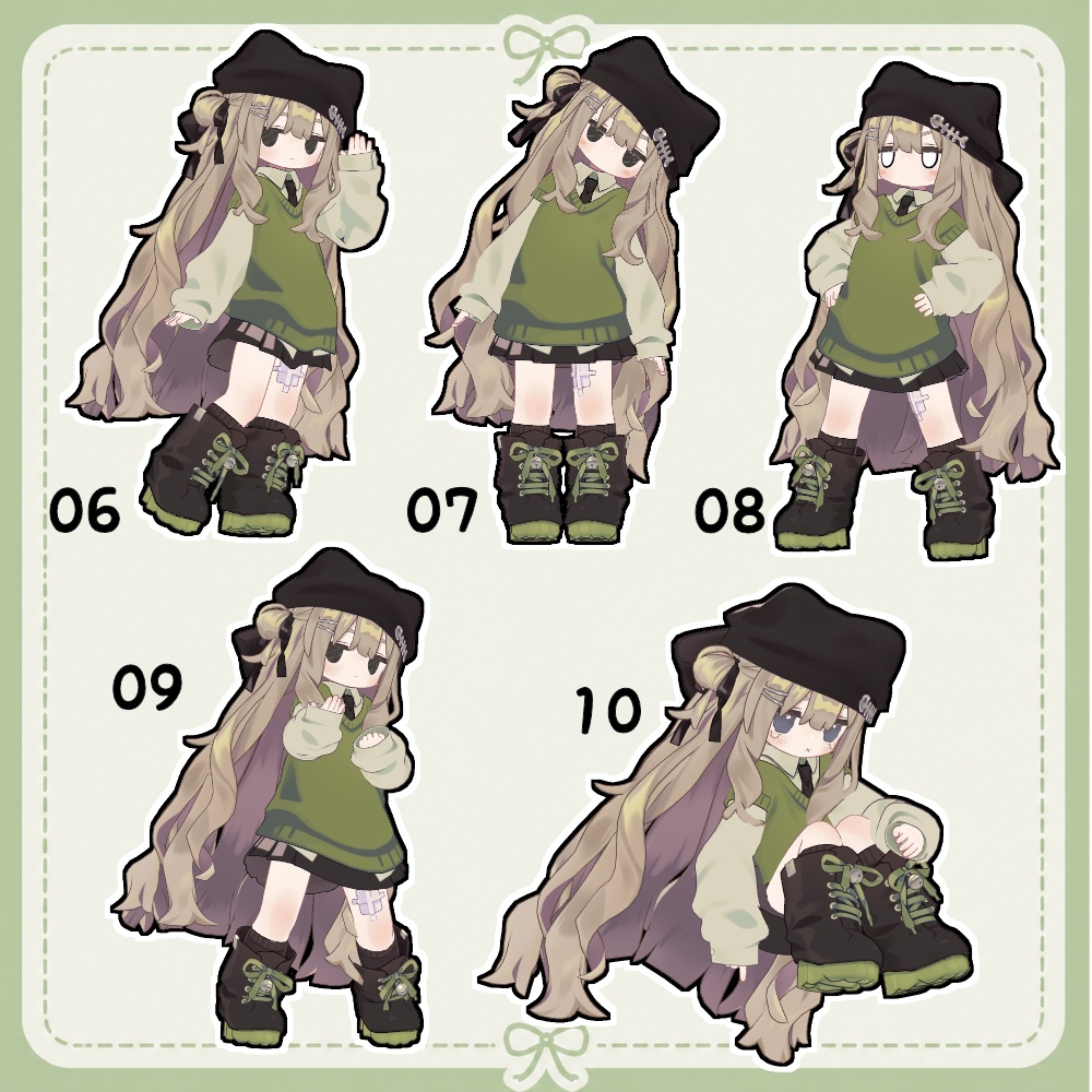 【無料/Free】無料ポーズ10種類【キプフェル対応】