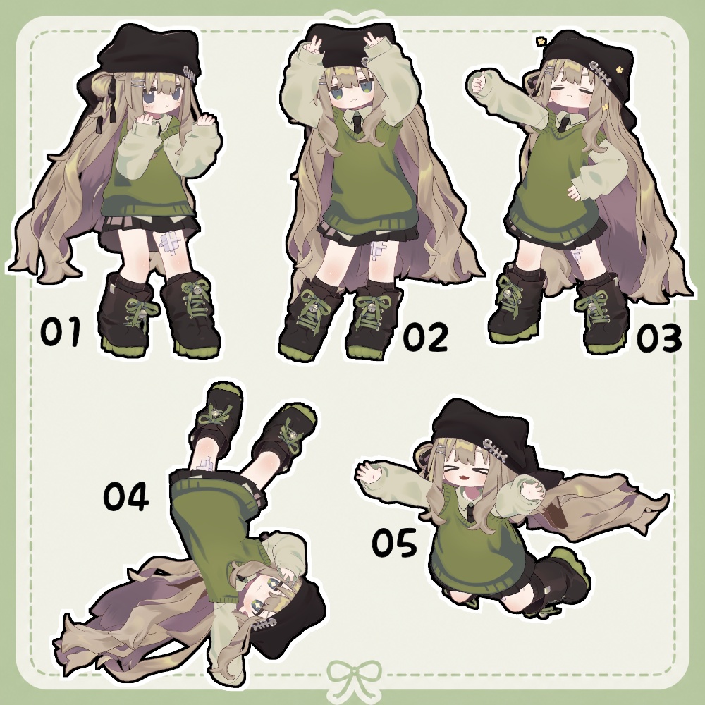 【無料/Free】無料ポーズ10種類【キプフェル対応】