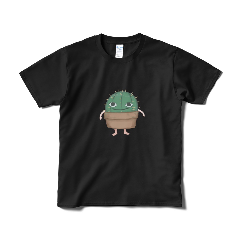 孤独サボテンTシャツ BLACK