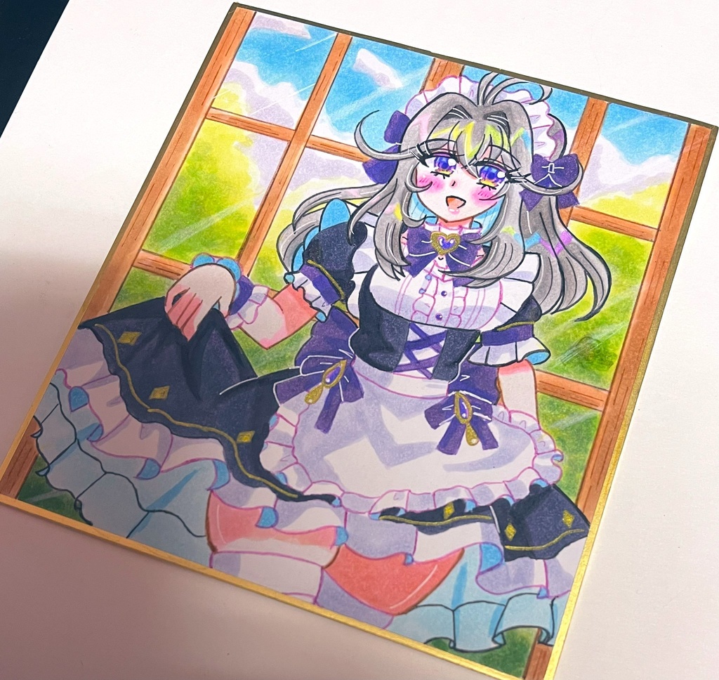 【原画】寸松庵色紙 名探偵プリキュア! 手描きイラスト 森亜るるか メイド服