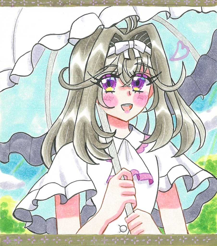 【原画】 寸松庵色紙 名探偵プリキュア! 白るるか(森亜るるか)