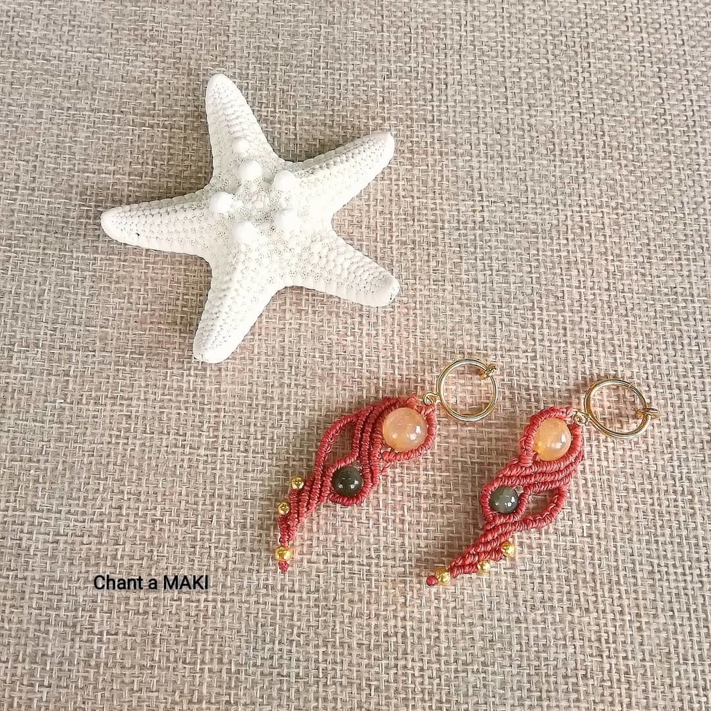 鬼滅の刃 富岡義勇イメージイヤリング(マクラメ)