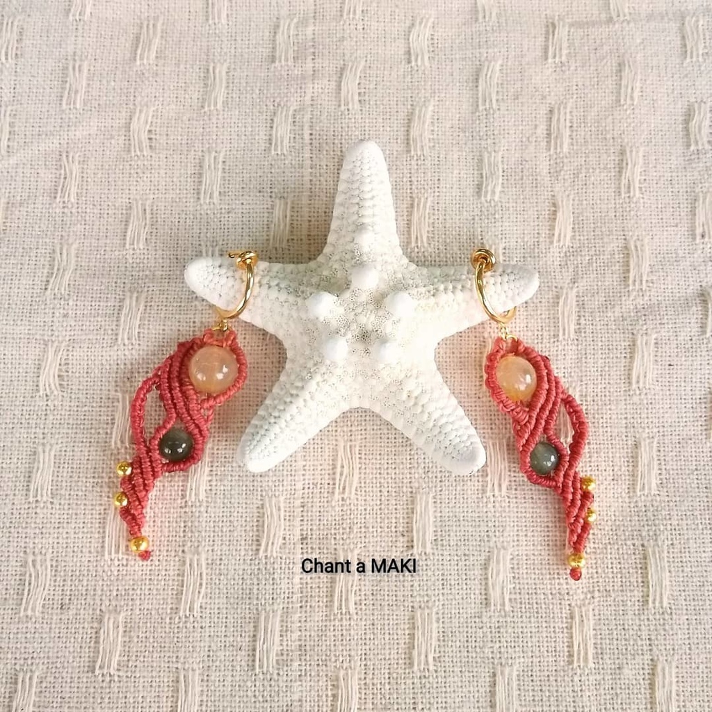 鬼滅の刃 富岡義勇イメージイヤリング(マクラメ)