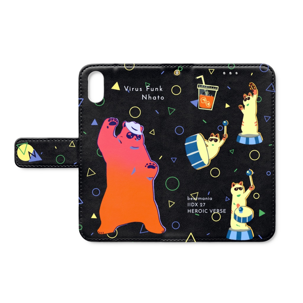 Virus Funk-Nhato 手帳型iPhoneケース