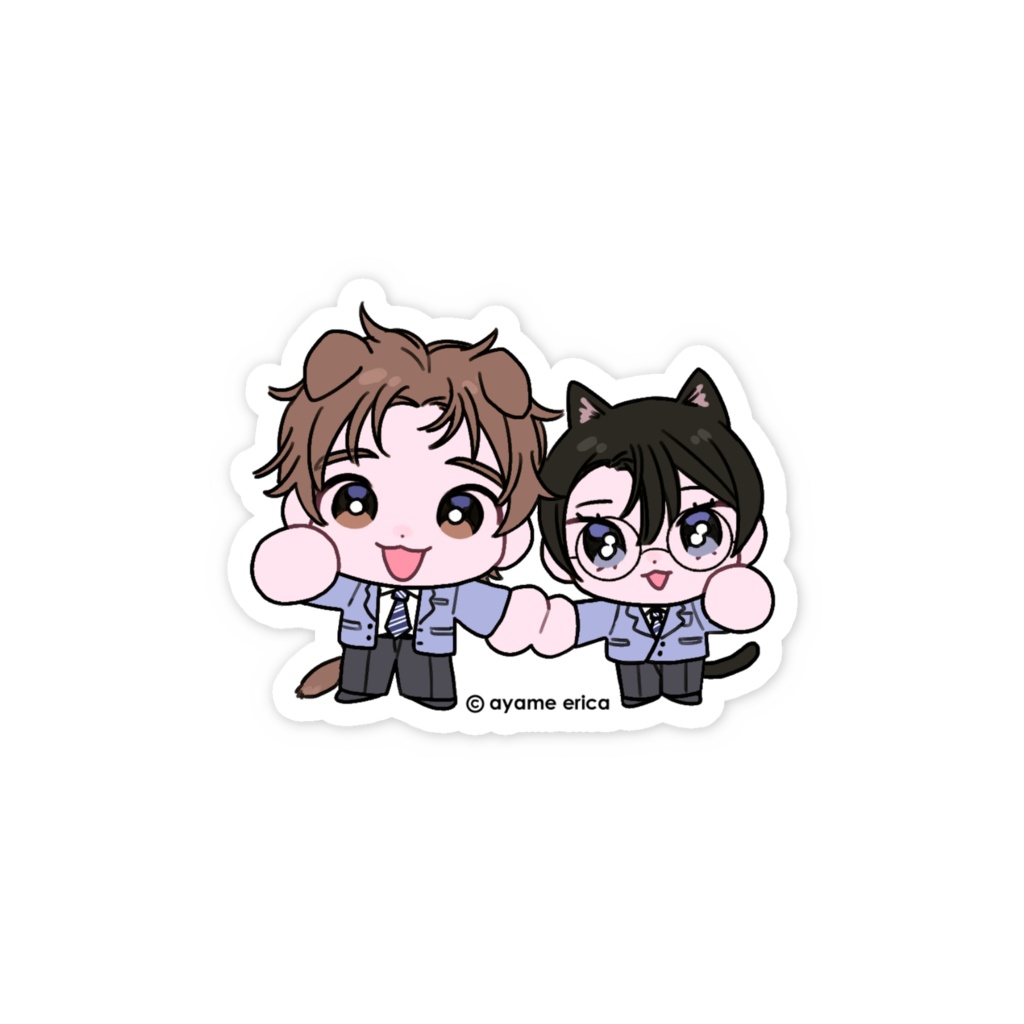 梗介くん&藍人くんスマホステッカー