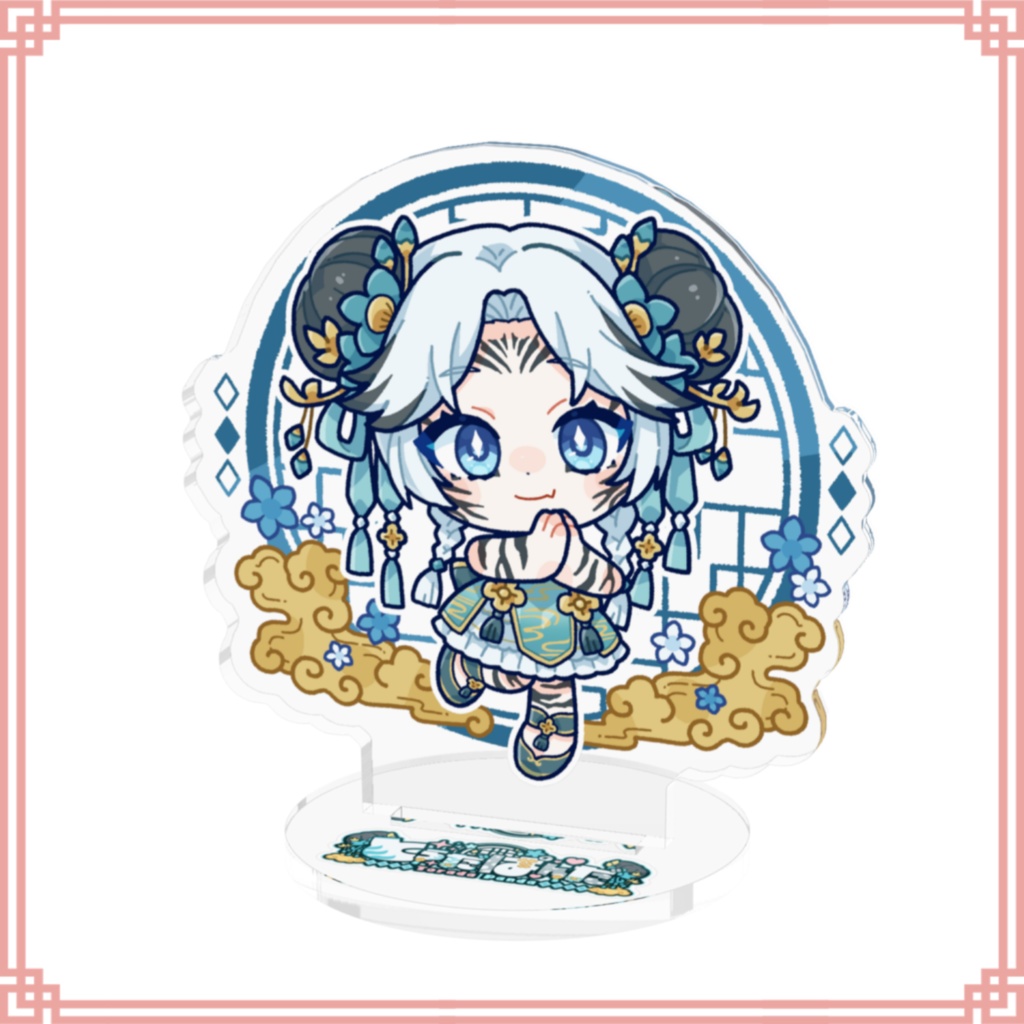 【常設】寅田ぱんだ アクリルスタンド (お団子+茉莉花漂う中華背景ver.)