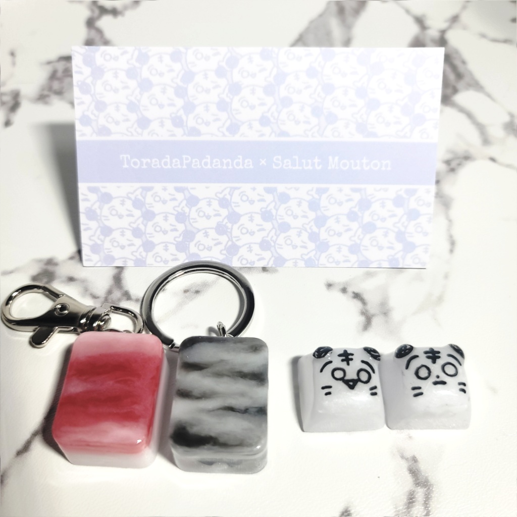 【完売】寅肉麻雀牌キーホルダー+ハラペコぱんだキーボードキャップ #うる寅商店(メカニカルキーホルダー)+特典2種