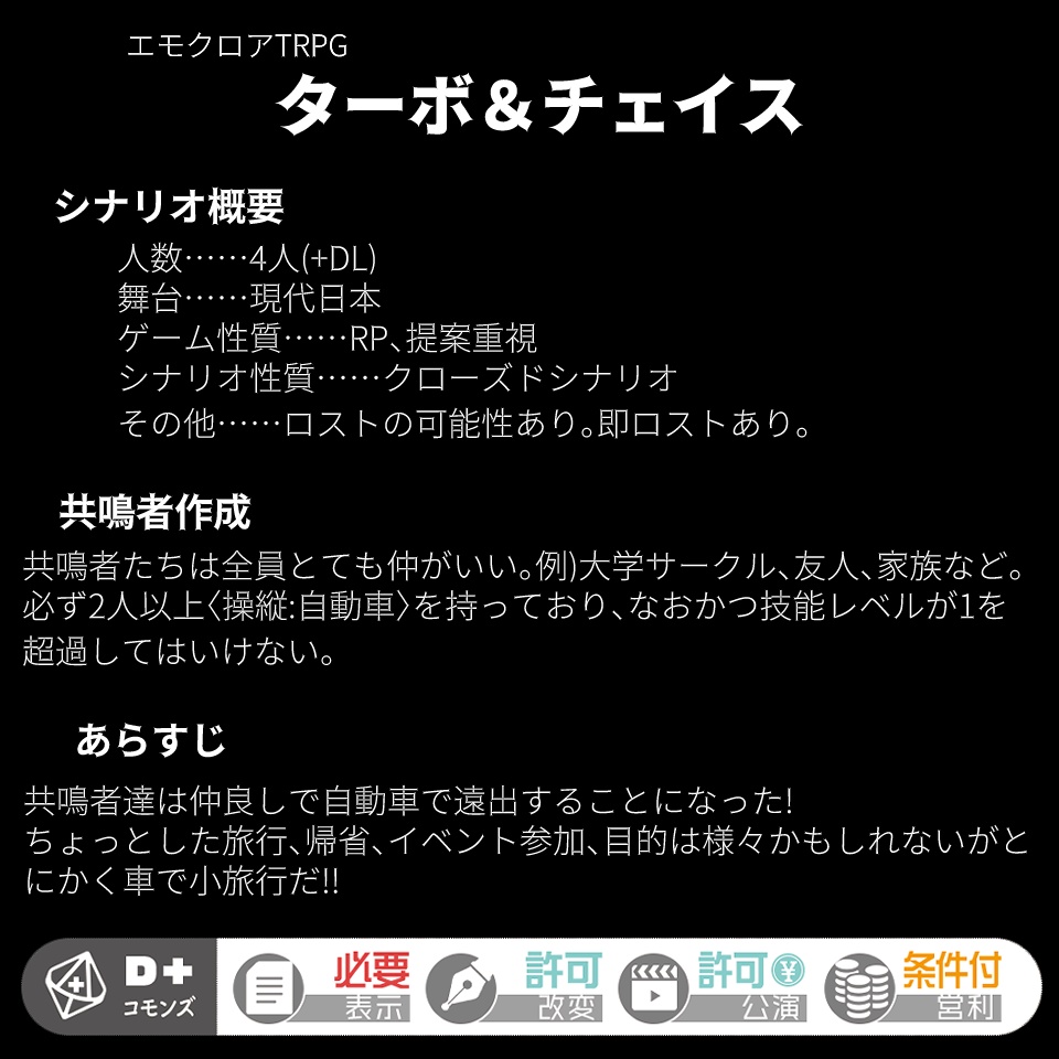 エモクロアTRPG ターボ&チェイス