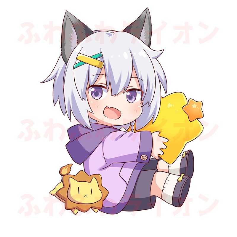 兎葵れお ちょっと大きなアクリルキーホルダー ふわふわ尻尾付