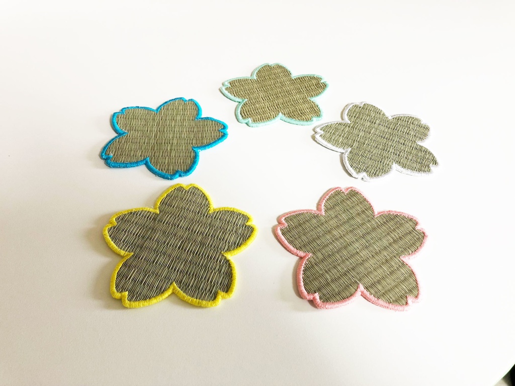 【Tatapi】桜畳コースター 5枚セット (5色カラー)