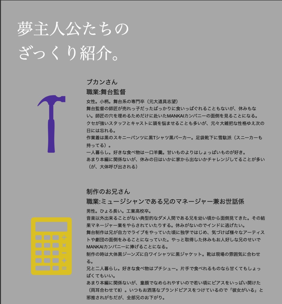 舞台のお仕事【A3! お仕事夢小説】