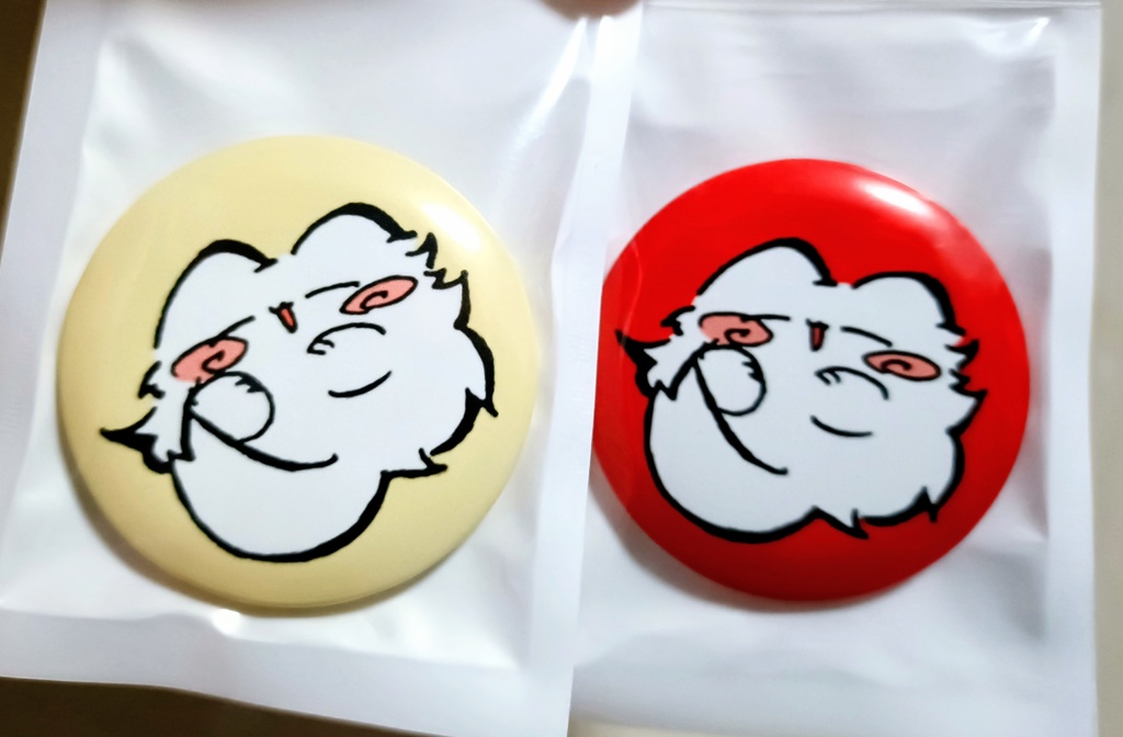 ママわんこ犬缶バッジ