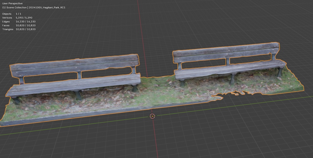 【フォトグラメトリ】公園のベンチ