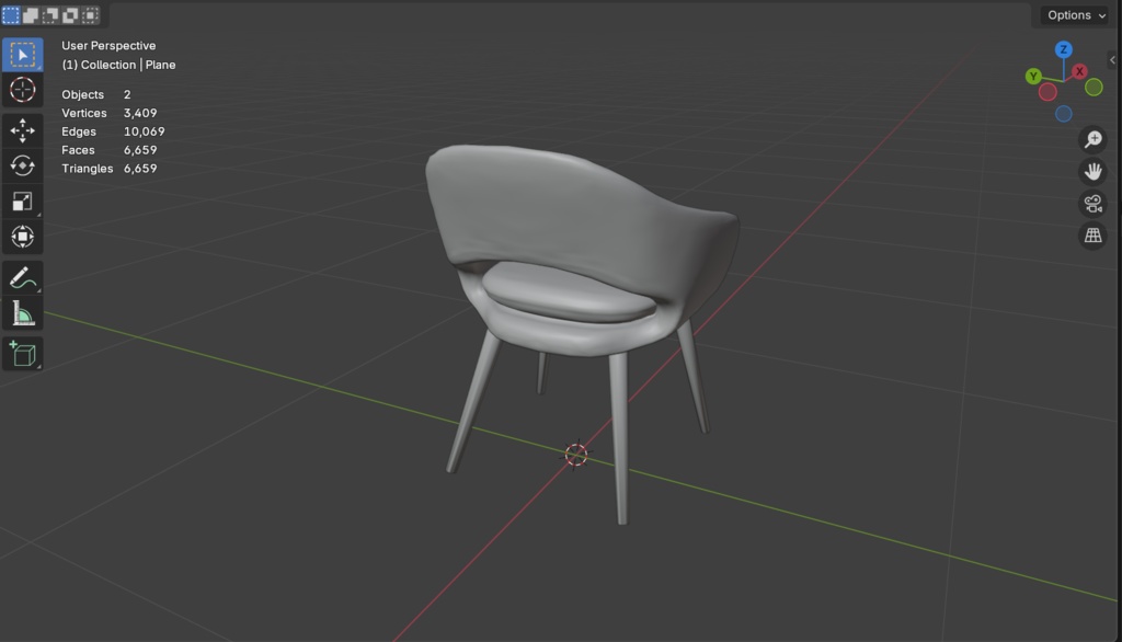 【3Dモデル】北欧風 カフェ チェア