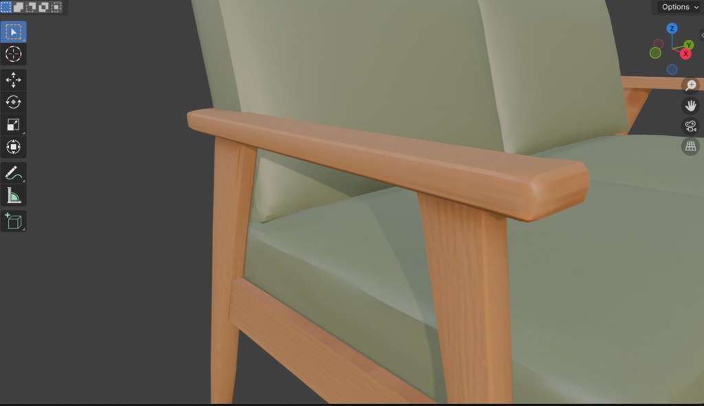 【3Dモデル】北欧風カフェ ソファベンチ