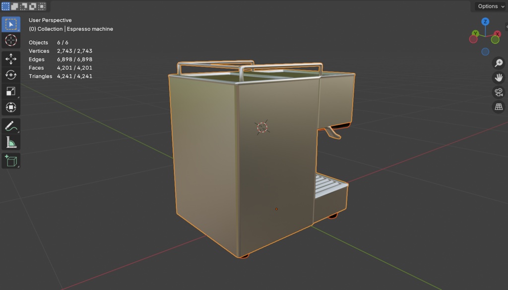 【3Dモデル】エスプレッソマシン