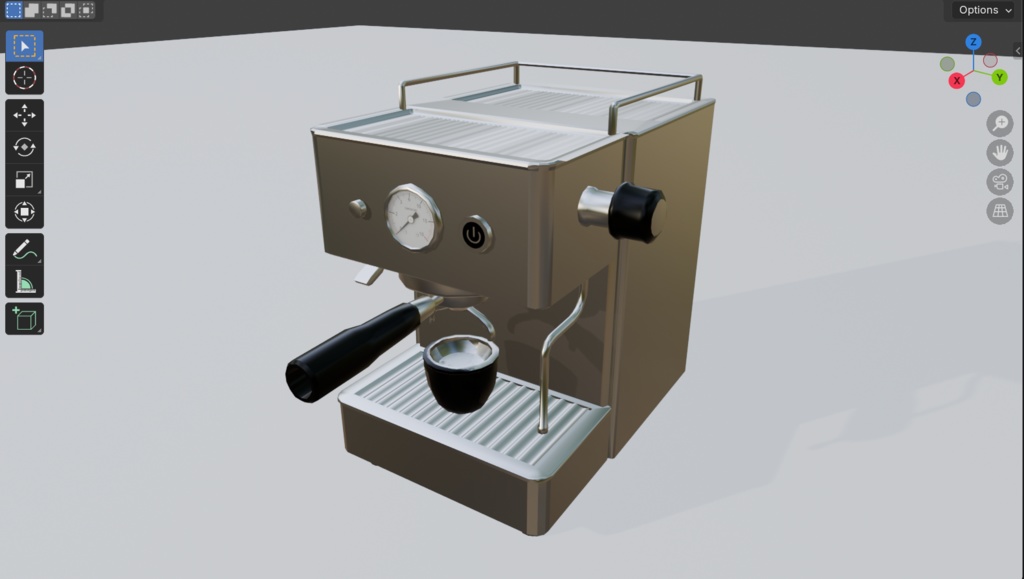 【3Dモデル】エスプレッソマシン