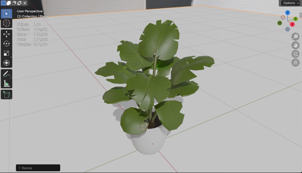 【3Dモデル】観葉植物 モンステラ