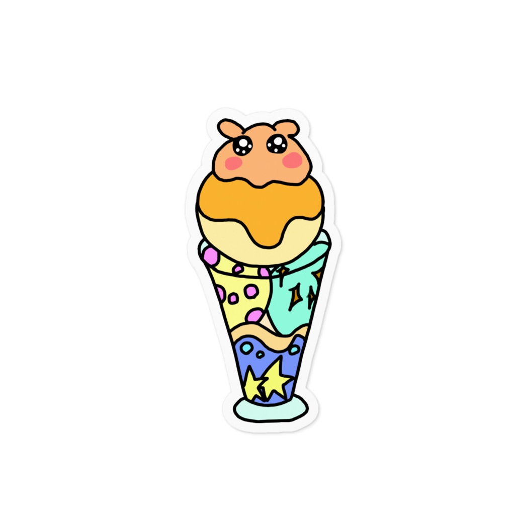 やわメンちゃん パフェver. ステッカー