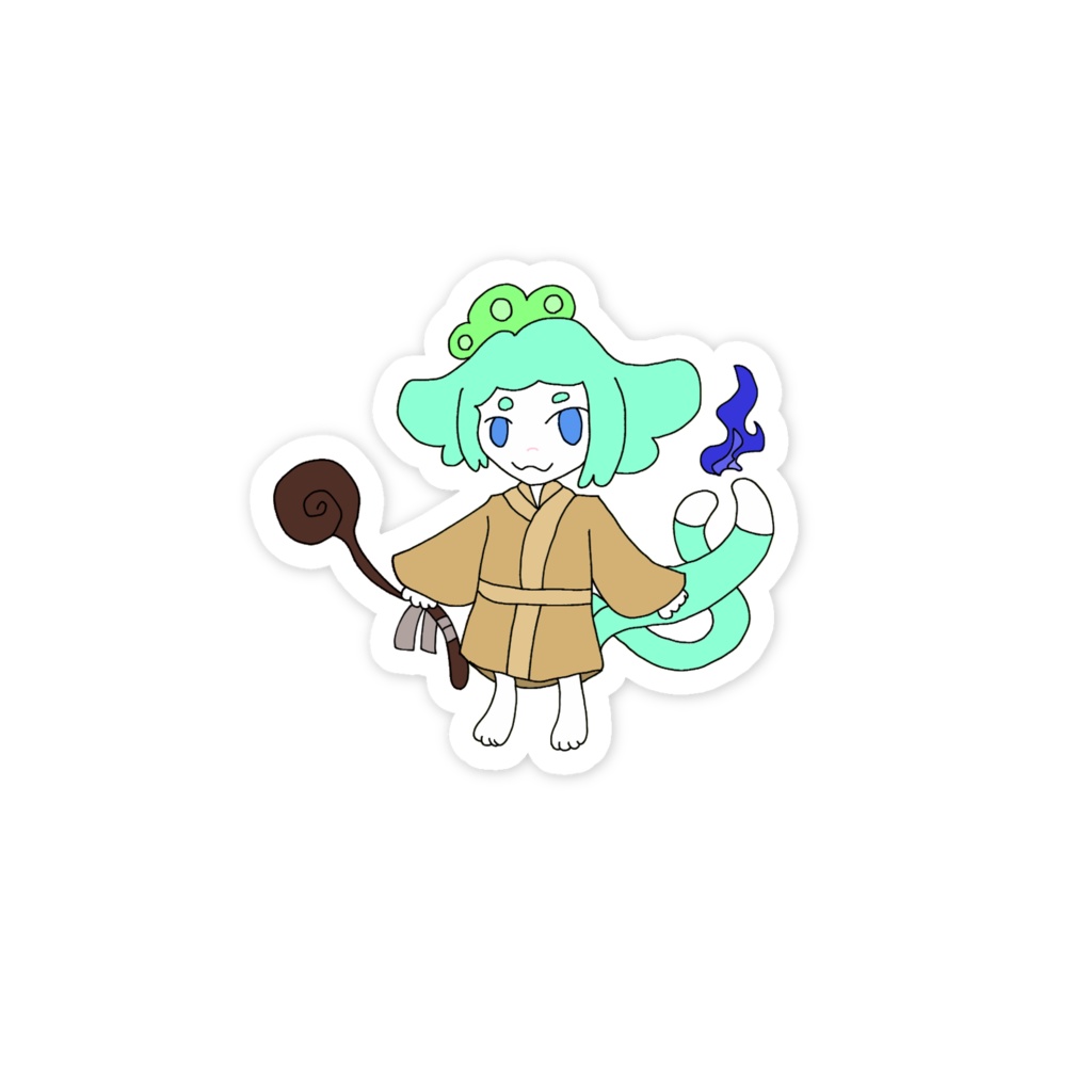 RPG猫麻呂 魔術師スマホステッカー