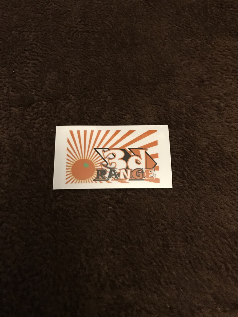 3dORANGE公式ステッカー2枚セット3d缶バッチ