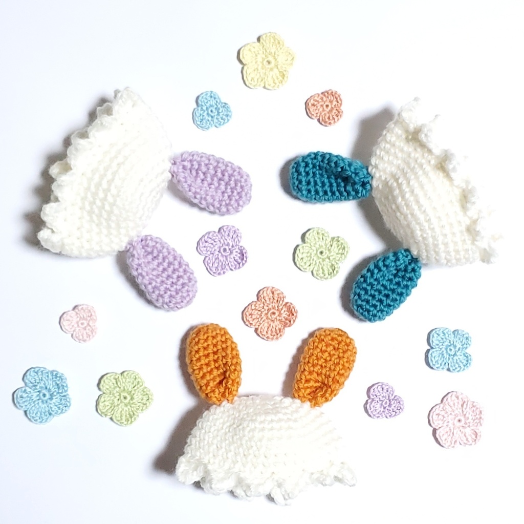 10㎝ぬい向けイースター帽子(全6色)