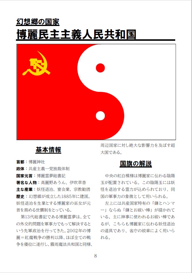 【電子版】幻想郷の国旗