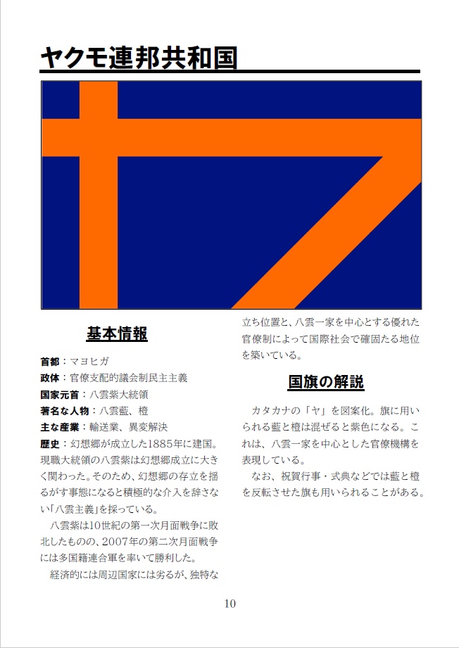 【電子版】幻想郷の国旗