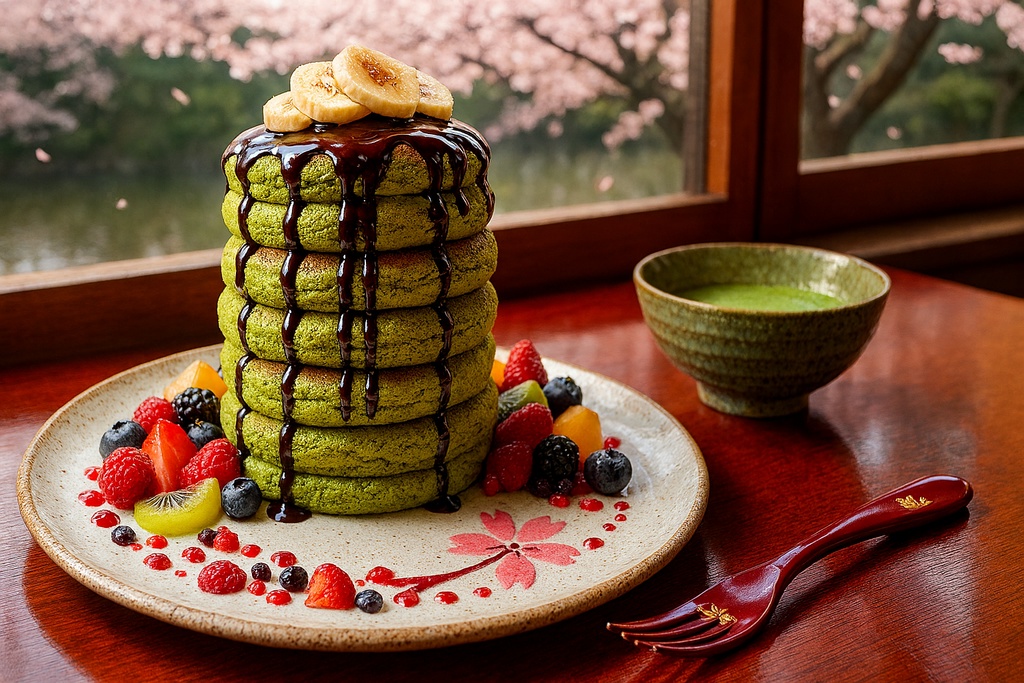 抹茶バナナパンケーキ