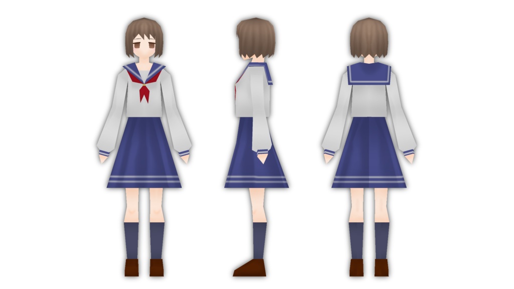 【無料】オリジナル3Dモデル 量産型女子高生II