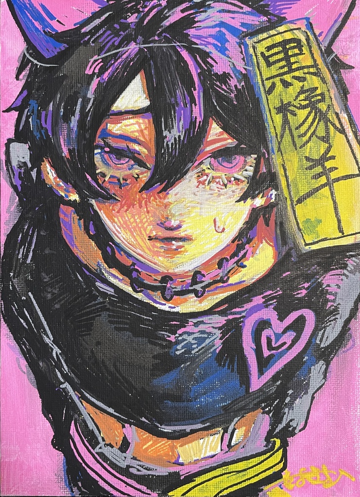 キャンバス原画「♡♡♡」