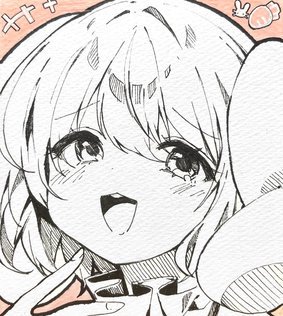 【傷ありセール】ミニ色紙 てゐ