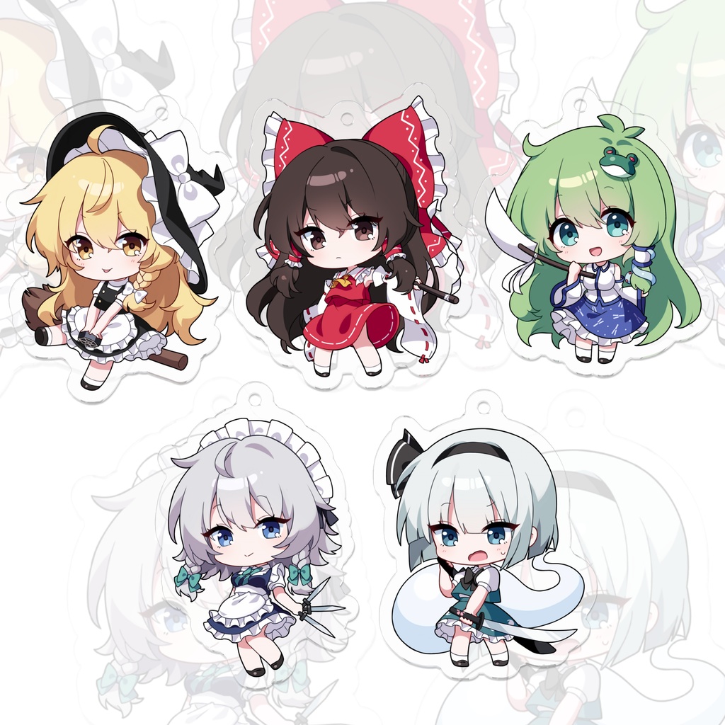 東方Project 自機組 アクリルキーホルダー