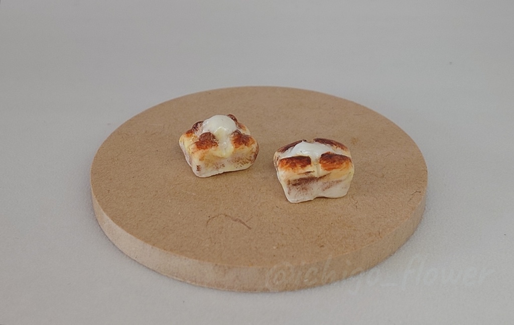 焼き餅2こセット(樹脂粘土/ミニチュア)
