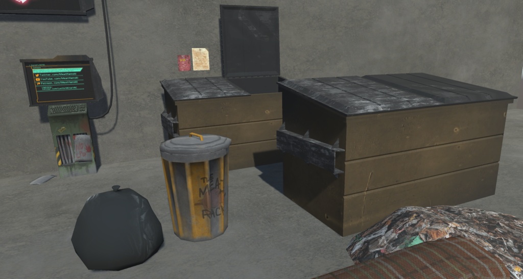 Low Poly Cyberpunk Street Props (Meat Rack assets)