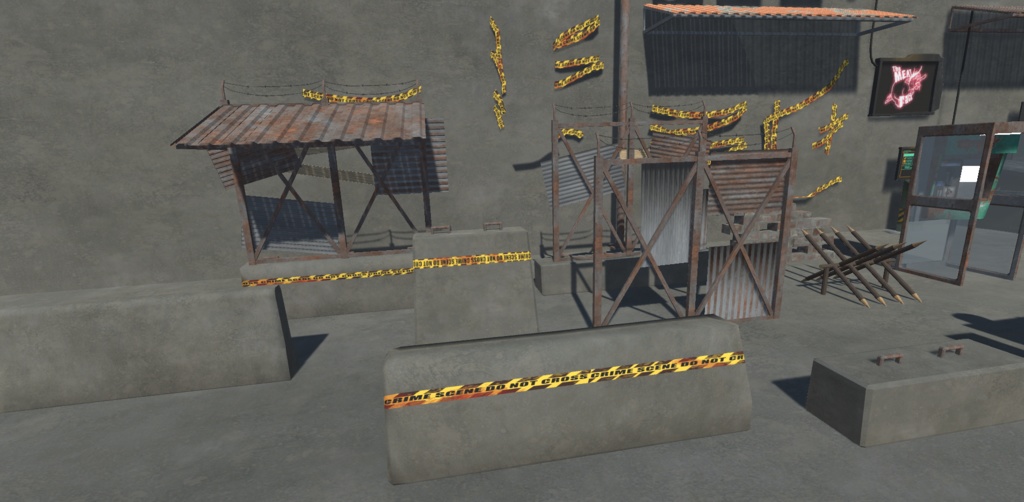 Low Poly Cyberpunk Street Props (Meat Rack assets)