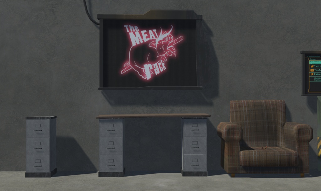 Low Poly Cyberpunk Furniture (3D Props)