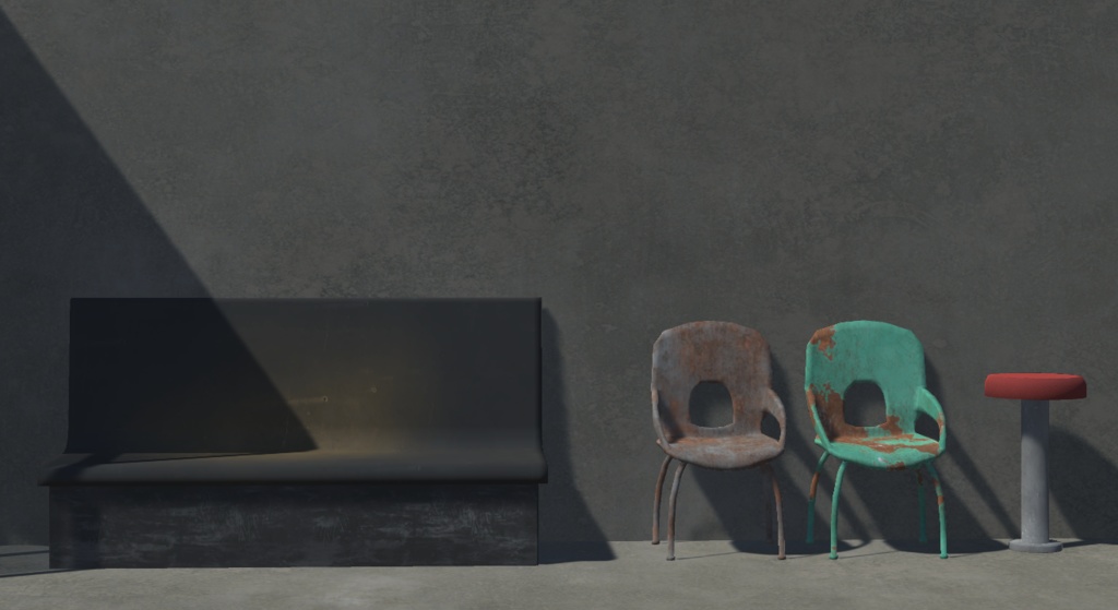 Low Poly Cyberpunk Furniture (3D Props)