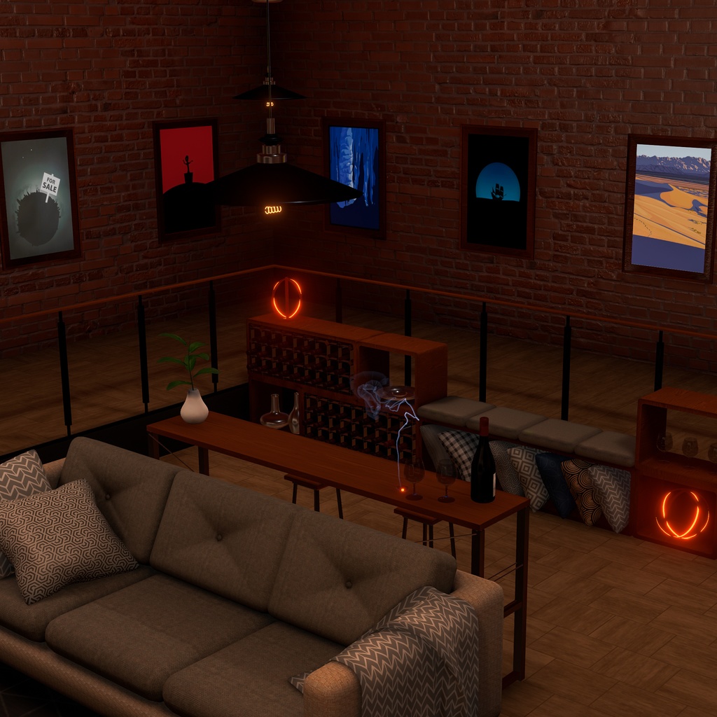 【VRC向けワールド】Room_HiddenApartment ※VCC確認済