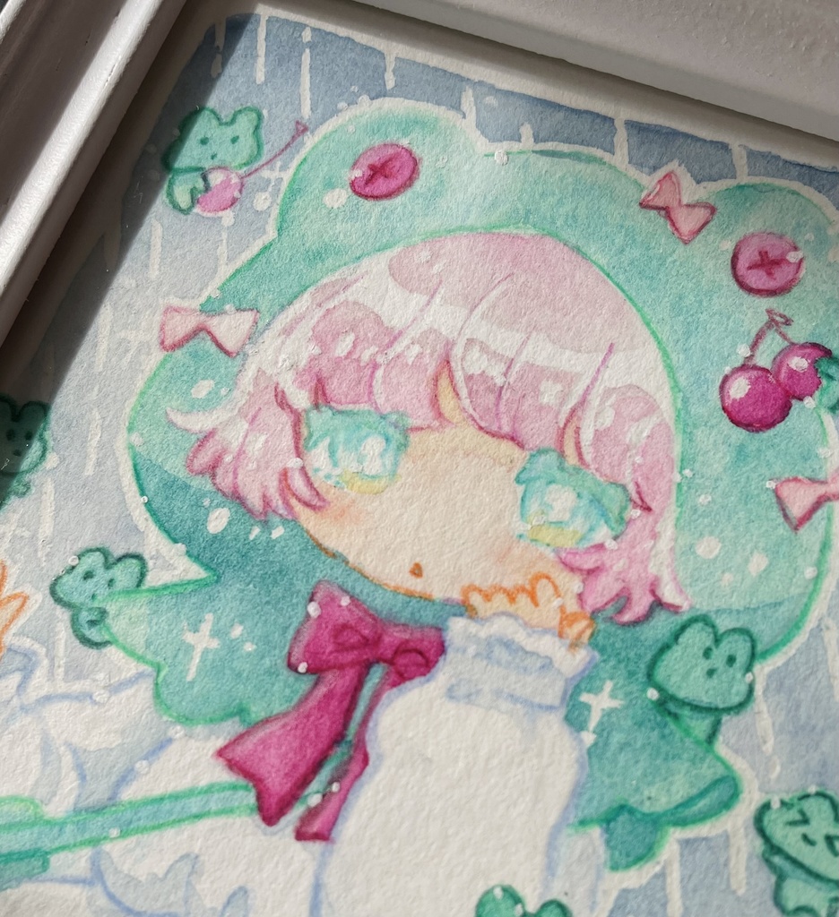 水彩原画【かえる】