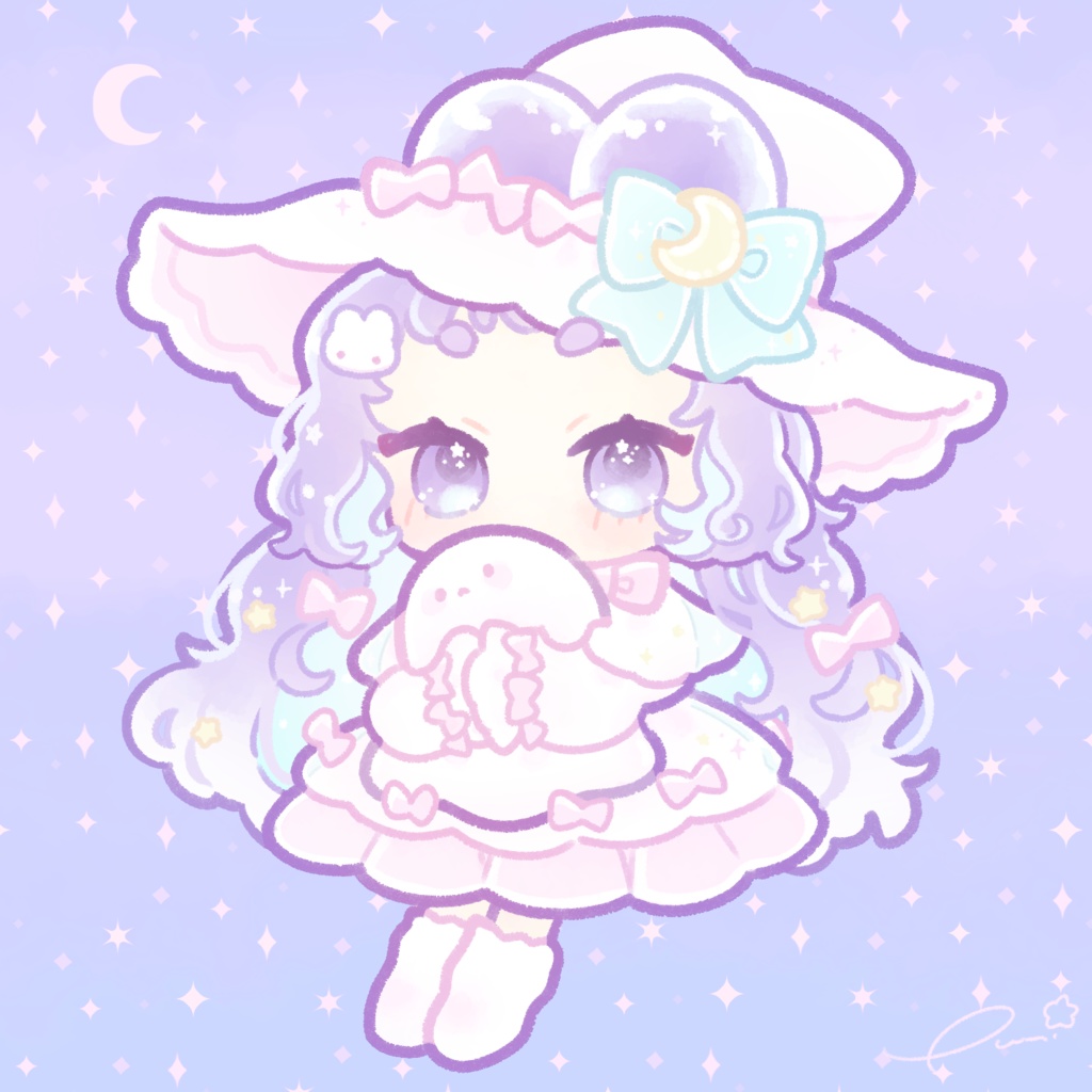 9月のおまかせミニイラスト【ひみつのほわいとはろうぃん👻】