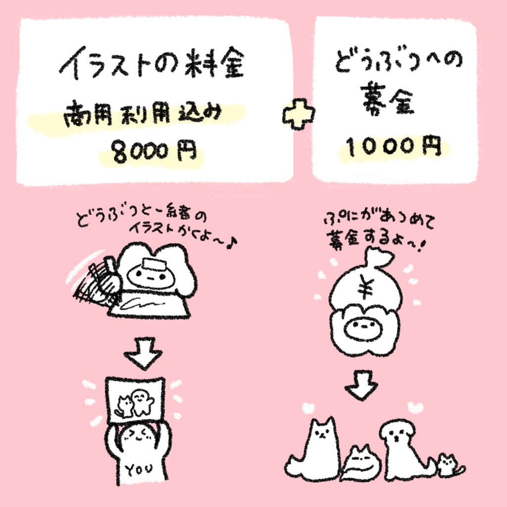 10月のおまかせミニイラスト【いっしょにおやすみ】