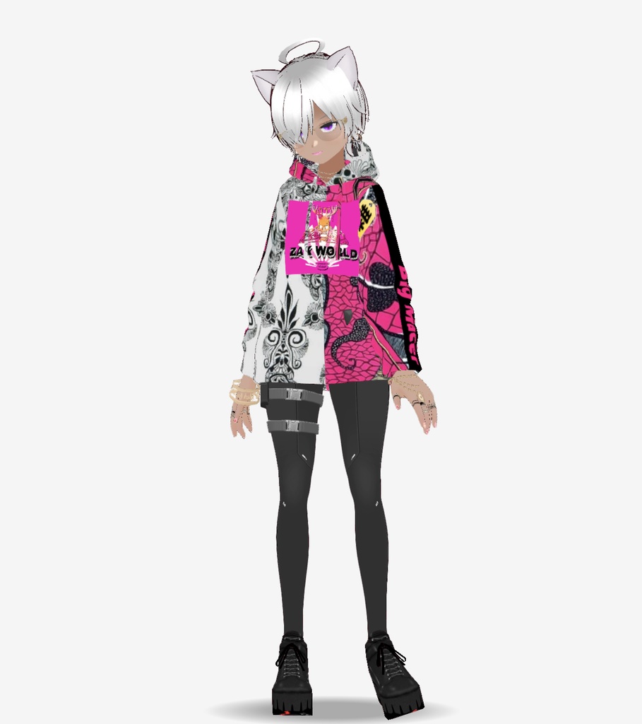 ZAK WORLDパーカー(本人公認品)VRoid Stadio 用 PNG素材