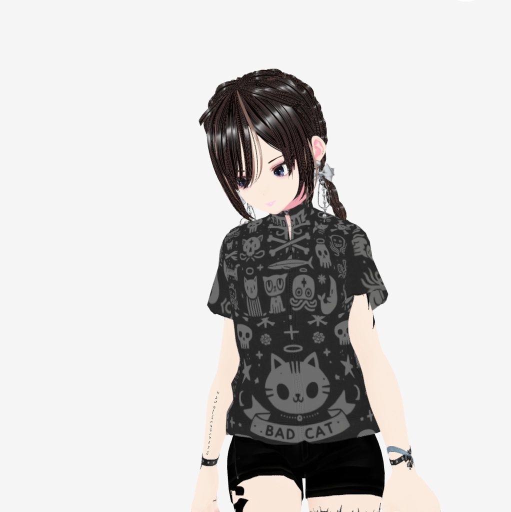 BADCAT(VRoidCustomItem コート、パーカー、トラックジャケット、タンクトップ)
