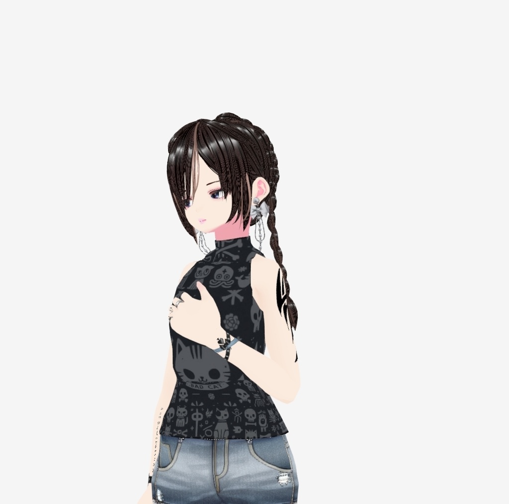 BADCAT(VRoidCustomItem コート、パーカー、トラックジャケット、タンクトップ)