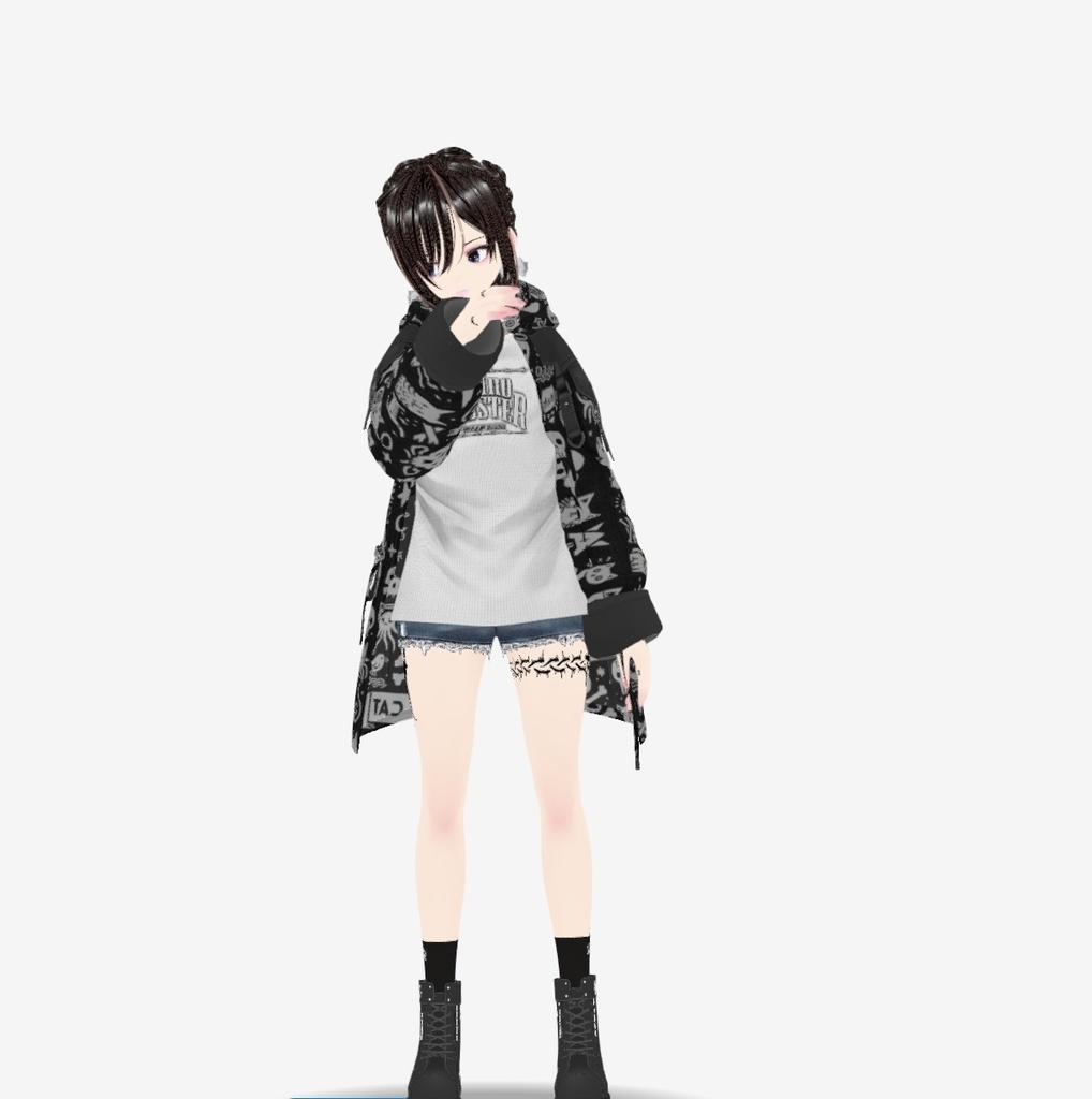 BADCAT(VRoidCustomItem コート、パーカー、トラックジャケット、タンクトップ)