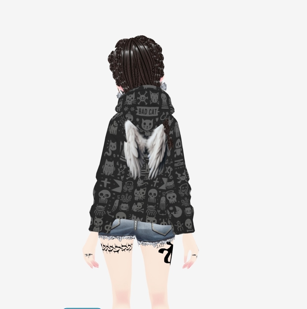 BADCAT(VRoidCustomItem コート、パーカー、トラックジャケット、タンクトップ)