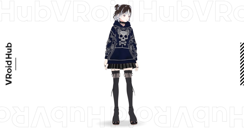 MBGゴシック地雷系パーカー(VRoid Studio用 Vroidcustomitem)