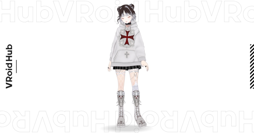 MBGゴシック地雷系パーカー(VRoid Studio用 Vroidcustomitem)