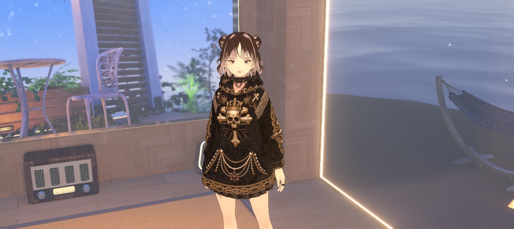 MBGゴシック地雷系パーカー（VRoid Studio用　Vroidcustomitem)